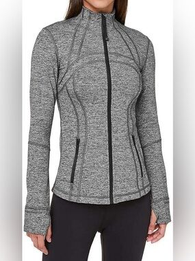 Lululemon Define Jacket Heathered Black Grey 12 Large